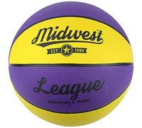 Midwest Unisex's League Basketball, Yellow/Purple, Size 5