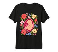 Midwife Baby Labor Delivery Flowers Birth Premium T-Shirt