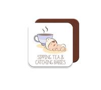 Midwife Coaster - Maternity Nurse Gift - Giftset - Made by MUGGZ in The UK