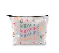 Midwife Cosmetic Bag Labor and Delivery Nurse Gift Thank You Gift Midwife Makeup Bag Ob Nurses Gift (Cotton, Midwife 1UK)