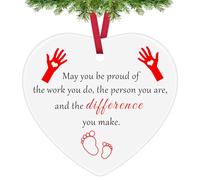 Midwife Gift Thank You Gifts Ceramic Ornament Labor and Delivery Nurse Gift OB-Gyn Maternity Doula Nurse Appreciation Gifts Nurse's Day Christmas Retirement Birthday Gift Employee Coworker Gifts