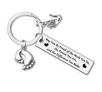 Midwife Keyring Thank You Gift for Obstetrician OB-GYN Maternity Doula Nurse Appreciation Keychain Labor Delivery Nurse Gynecologist OB Doctor Employee Coworker Retirement Gift