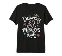 Midwife Labor Delivery Miracles Birth Doula Premium T-Shirt
