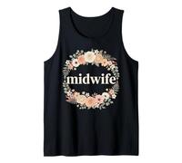 Midwife, Labor Delivery Nurse, Floral Birth Coach Doula Tank Top