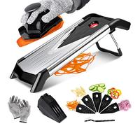 Midyb Mandoline Vegetable Slicer, Adjustable Mandoline Food Slicer with V Blades for Vegetables, Kitchen Mandolines Julienne Cutter Chopper for Potato, Onion, Fruit