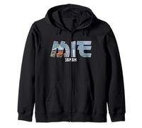 Mie Prefecture japan Mie City Established vintage Design Zip Hoodie