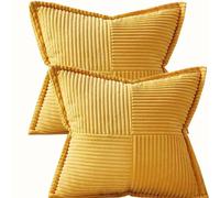 Miecoae Corduroy Soft Decorative Pillow Case 50x50 50x80 70x70 cm Square Rectangle Cushion Covers Throw Pillow Cover, Home Decorations for Sofa Couch Bed Chair(A11,70x70cm 2pack)