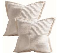 Miecoae Corduroy Soft Decorative Pillow Case 50x50 50x80 70x70 cm Square Rectangle Cushion Covers Throw Pillow Cover, Home Decorations for Sofa Couch Bed Chair(A18,80x80cm 2pack)