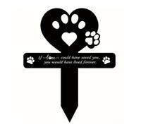 MIEDEON Pet Grave Markers Dogs Headstone Sign Puppy Cemetery Plaque Outdoor Decor for Garden Fence Yard Dog Cross Marke for Grave (Black,9X7.28IN)