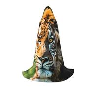 MIEKGPS African animals Print Small size Hooded Cloak Halloween Costume, Robe Cape,Halloween Cosplay Witch