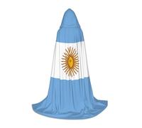 MIEKGPS Argentine flag Print Small size Hooded Cloak Halloween Costume, Robe Cape,Halloween Cosplay Witch