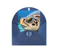 MIEKGPS Big Sea Turtle All-Occasion Card Birthday Thank You Sympathy Christmas Greeting Cards Envelopes