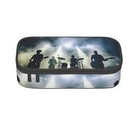 MIEKGPS Black Smoke Music2 print Makeup Bag Cosmetic Bag Large Capacity Pencil Case Pouch Organizer Portable Bag, Black, One Size, Modern