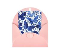MIEKGPS Blue Butterflies All-Occasion Card Birthday Thank You Sympathy Christmas Greeting Cards Envelopes