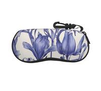 MIEKGPS bluebell design 01 Print Eyeglasses Case Sunglasses Case Reading Glass case Ultra Light Neoprene Women Men