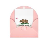 MIEKGPS California State Flag All-Occasion Card Birthday Thank You Sympathy Christmas Greeting Cards Envelopes