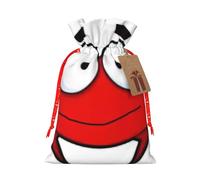 MIEKGPS cartoon crab print Drawstring Fabric Gift Bags, Reusable Gift Wrap Party Favor Bags Birthday Party