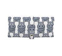 MIEKGPS cartoon hippopotamus print glasses case sunglasses case reading glass case reading glasses bag women men