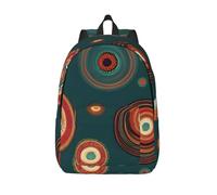 MIEKGPS Ethnic Circles Floral Pattern Print Travel Backpack Classic Stylish Casual Daypack Bag Travel for Women Men, blackone, S