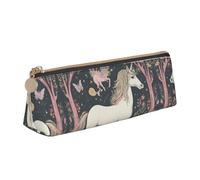 MIEKGPS Fairy Tale unicorn01 print personalized Leather Pencil Case Bag Makeup Cosmetic Holder Pouch Stationery Bag