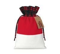 MIEKGPS Flag of Monaco print Drawstring Fabric Gift Bags, Reusable Gift Wrap Favor Bags Birthday 8.3 x 11.8 in