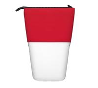 MIEKGPS Flag of Monaco print Stand Pencil Holder Telescopic Cute Pencil Case fun Cosmetic Portable Makeup Bag