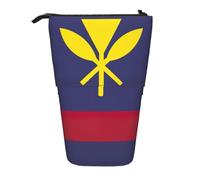 MIEKGPS Flag of the Kingdom of Hawaii print Stand Pencil Holder Telescopic Cute Pencil Case fun Cosmetic Portable Makeup Bag
