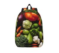 MIEKGPS Introducing Various Vegetables Print Travel Backpack Classic Stylish Casual Daypack Bag Travel for Women Men, Black, Small