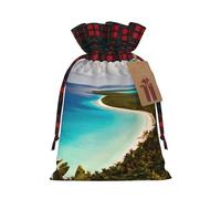 MIEKGPS island of cuba print Drawstring Fabric Gift Bags, Reusable Gift Wrap Favor Bags Birthday 8.3 x 11.8 in