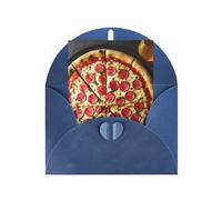 MIEKGPS Large Pizza All-Occasion Card Birthday Thank You Sympathy Christmas Greeting Cards Envelopes