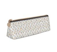 MIEKGPS Llama Cartoon Pattern print personalized Leather Pencil Case Bag Makeup Cosmetic Holder Pouch Stationery Bag
