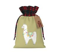 MIEKGPS Llama print Drawstring Fabric Gift Bags, Reusable Gift Wrap Favor Bags Birthday 8.3 x 11.8 in