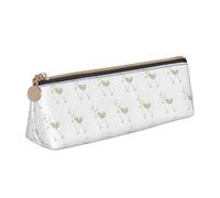 MIEKGPS Llama print personalized Leather Pencil Case Bag Makeup Cosmetic Holder Pouch Stationery Bag
