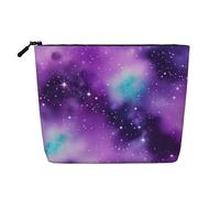 MIEKGPS Magic Galaxy Sky Purple Print Cosmetic Bags for Women Makeup Bag Large Capacity Travel Toiletry Storage Pouch
