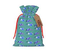 MIEKGPS Orca Killer Whale print Drawstring Fabric Gift Bags, Reusable Gift Wrap Party Favor Bags Birthday Party