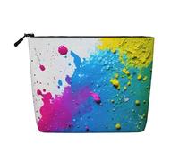 MIEKGPS Paint Splatter Backdrop Print Cosmetic Bags for Women Makeup Bag Large Capacity Travel Toiletry Storage Pouch
