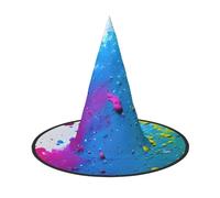 MIEKGPS Paint Splatter Backdrop print Halloween Witch Hat Wizard Hat Decoration Accessories Party Cosplay Foldable