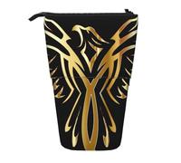 MIEKGPS Phoenix print Stand Pencil Holder Telescopic Cute Pencil Case fun Cosmetic Portable Makeup Bag