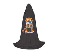 MIEKGPS School Bus Print Small size Hooded Cloak Halloween Costume, Robe Cape,Halloween Cosplay Witch