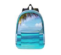 MIEKGPS Tahiti Beach Print Travel Backpack Classic Stylish Casual Tote Bag Travel for Women Men, blackone, M