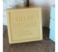 Miel de Montagne Scented Soap, Savon de Marseille Soap, Honey Soap, Honey Scented Yellow Square French Hand Soap Bar, Bathroom Toiletries Gift, Natural Ingredients Soap Bar