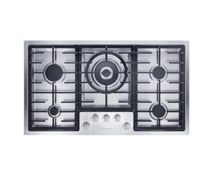 Miele KM2354SS 89cm Low Profile 5 Burner Gas Hob - STAINLESS STEEL