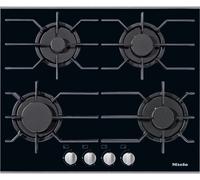 Miele KM3010 63cm Gas on Glass 4 Burner Gas Hob - Black