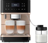 Miele MilkPerfection CM6360 Bean to Cup Coffee Machine - Obsidian Black / Clean Steel Metallic, Black