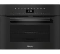 Miele PureLine H7440BM-OBBL Obsidian Black Built-In Compact Combination Microwave Oven