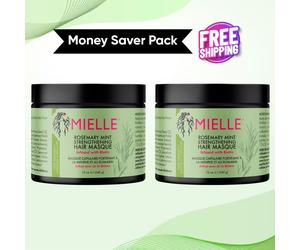 Mielle Rosemary Mint Strengthening Hair Mask 340g Pack of 2 | Deep Treatment