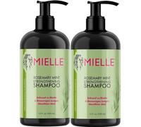 Mielle Rosemary Mint Strengthening Shampoo with Biotin - Promotes Hair Growth, Strengthens Weak and Brittle Hair, Deeply Cleanses Scalp, 12 fl oz (Pack of 2)