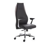 mien leather executive office chair in black and mink
