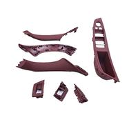 MIENAOC Interior Door Handles for BMW 5 Series F10 F18 525 530 535 540 2010-2017 LHD RHD Car Interior Inner Door Handle Panel Pull Trim Cover(RHD Red Brown 7Pc)
