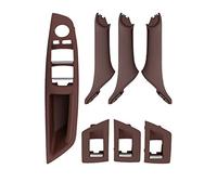 MIENAOC Interior Door Handles for BMW 5 Series F10 F18 525 530 535 540 2010-2017 LHD RHD Car Interior Inner Door Handle Panel Pull Trim Cover(LHD Red Brown 7Pc)